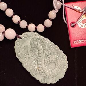 NWT Green Serpent Pendant Necklace
